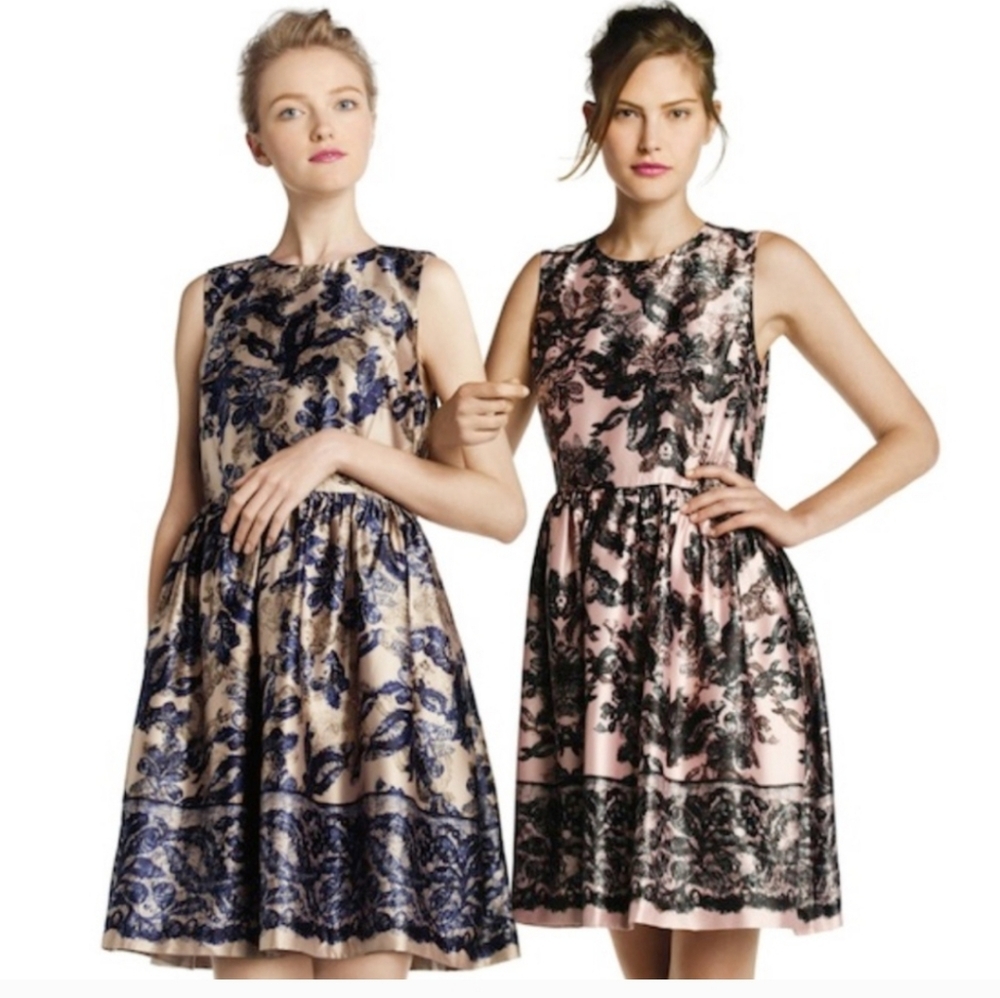 5/25$ Fresh Pink and Black Floral Dress